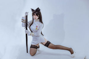 [Cosplay Photo] Popular Coser Nizo Nisa - Seragam Militer Atago Biru Bergantung Anjing