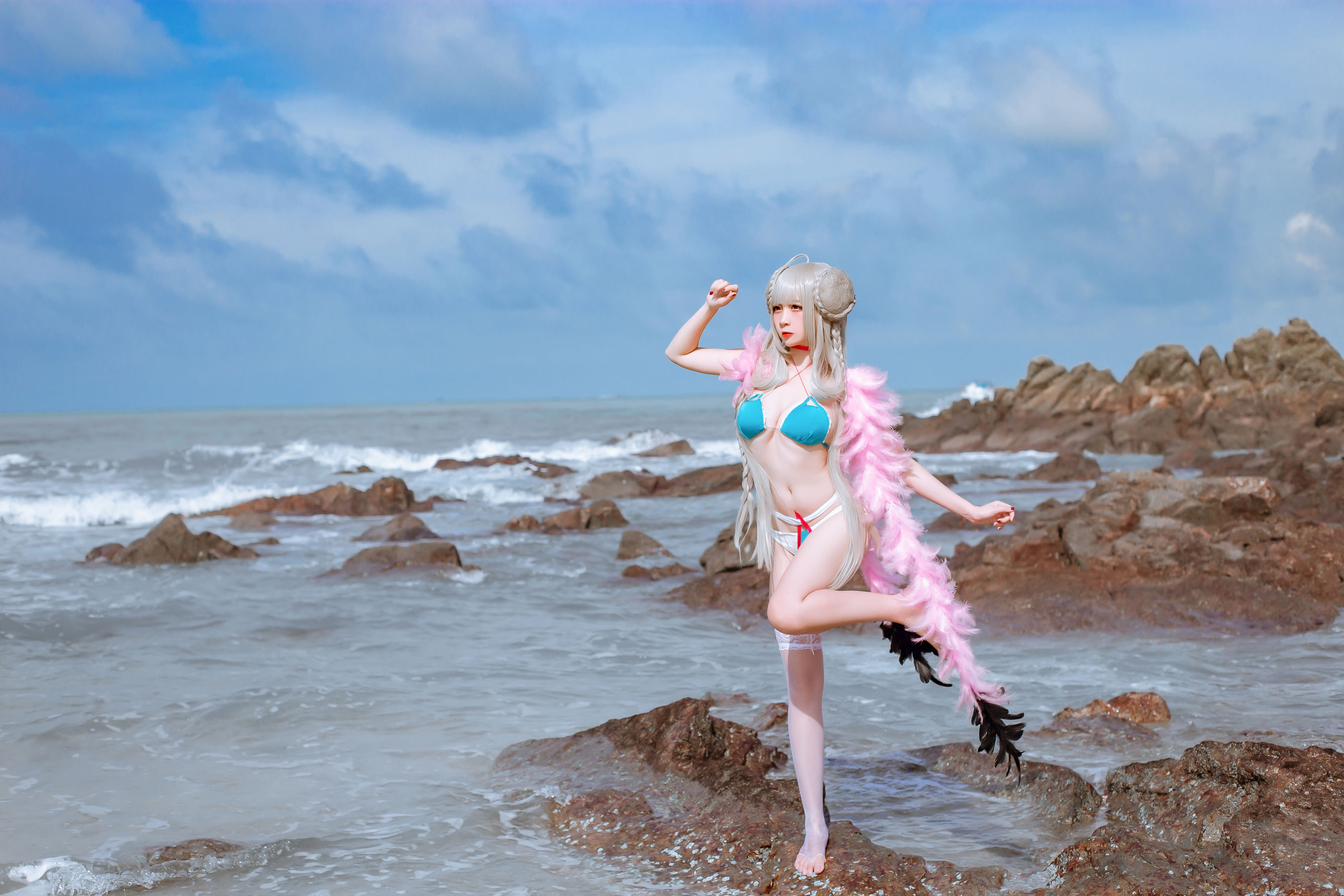 [Cosplay Photo] Popular Coser Nizuo Nisa - Blue Awesome Swimsuit Page 12 No.75b703